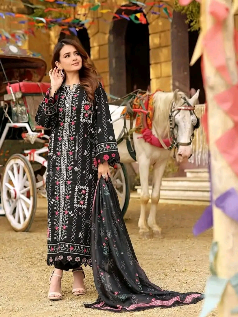 Embroidery Printed Lawn 3pc