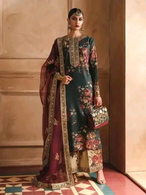 Embroidery Printed lawn 3pc