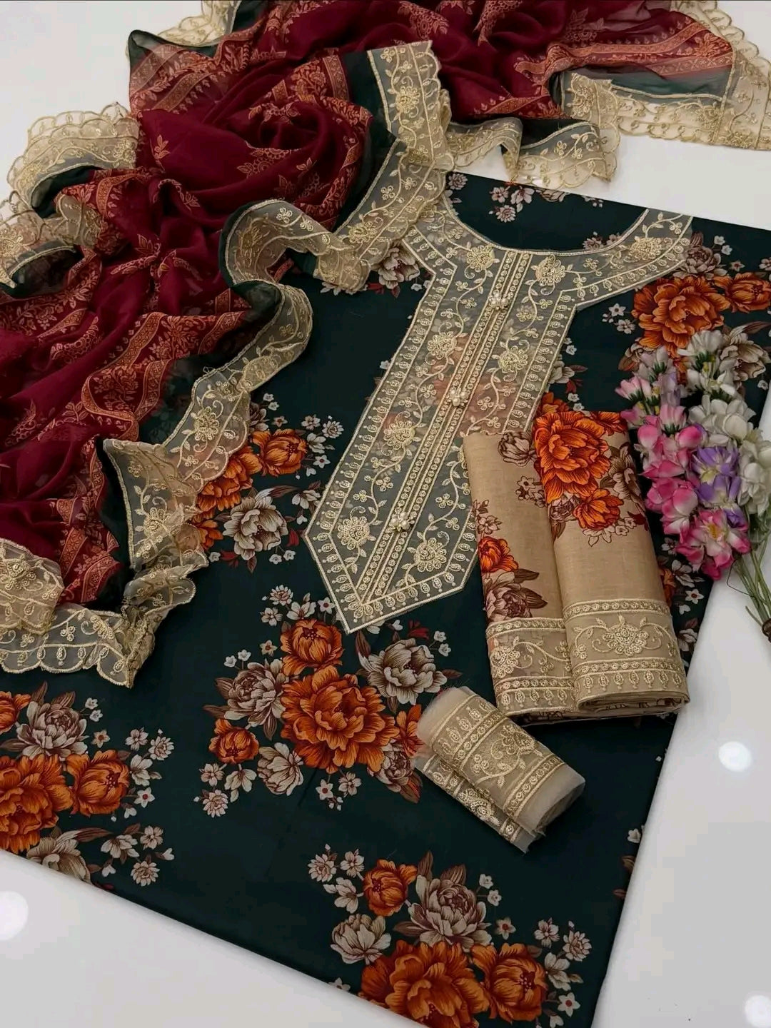 Embroidery Printed lawn 3pc