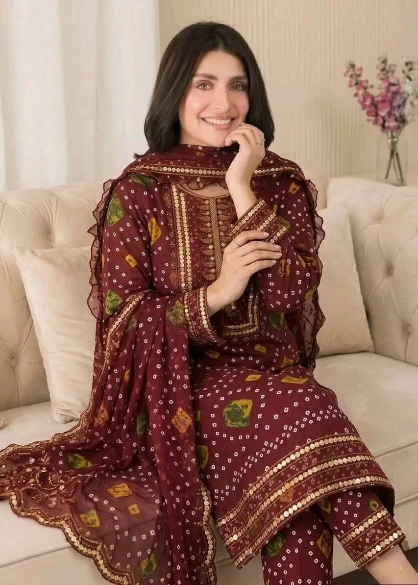 Embroidery Printed Lawn 3pc