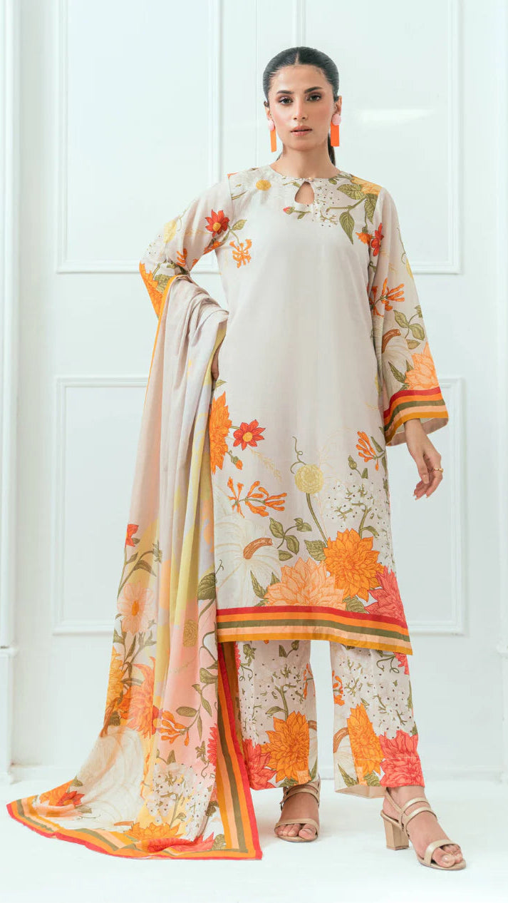 Printed lawn 3pc