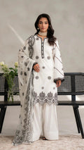 Embroidery lawn with chiffon duppata