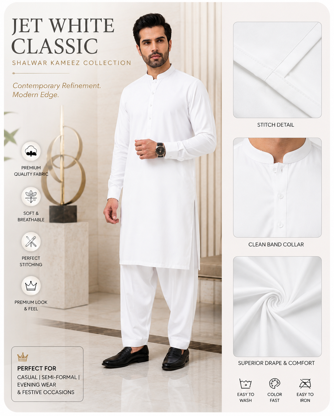 White Classic Summer Wear