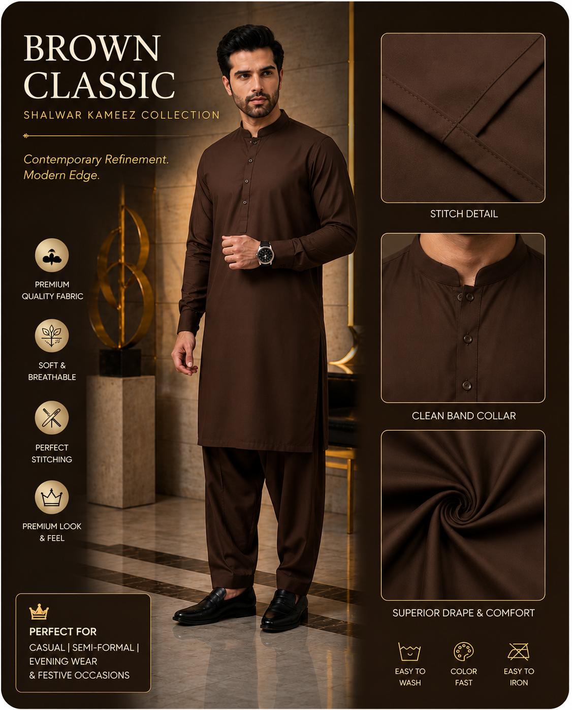Brown Classic Summer Wear