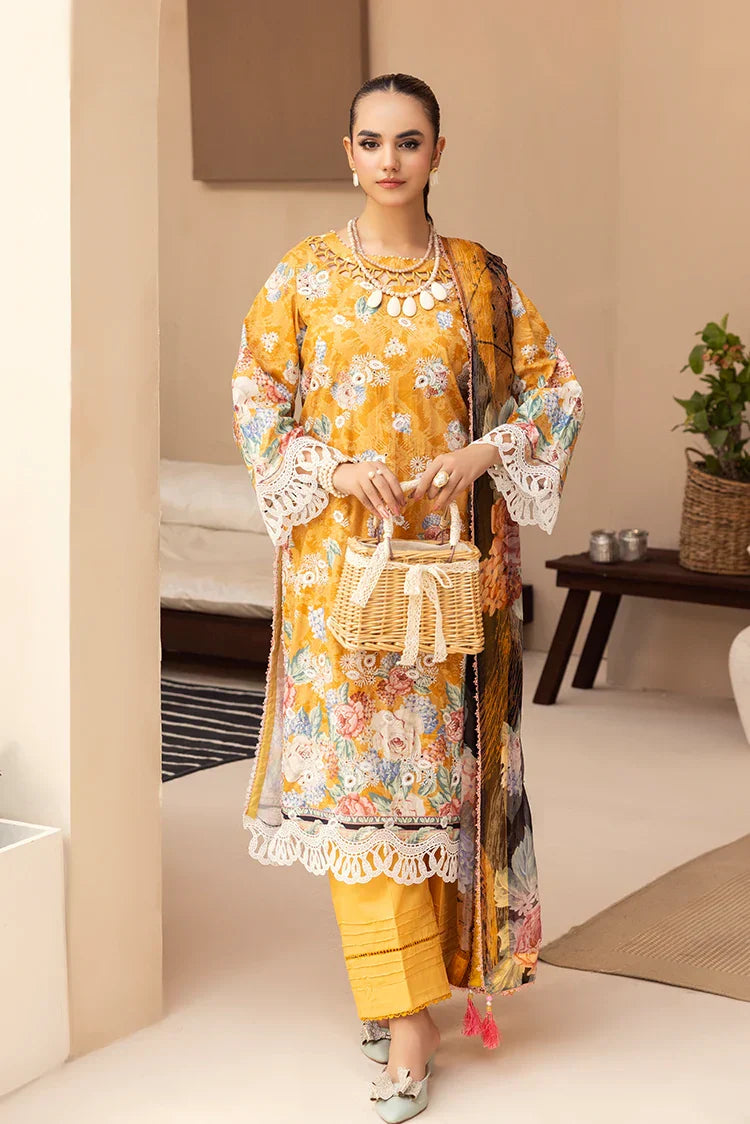 Embroidery lawn with chiffon duppata