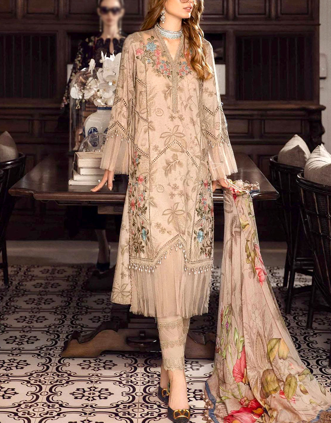 Embroidery lawn 3pc